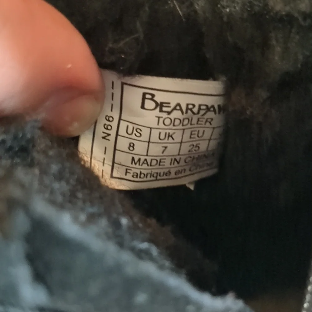 BEARPAW Black Sherpa Lined Booties with Zippered Sides